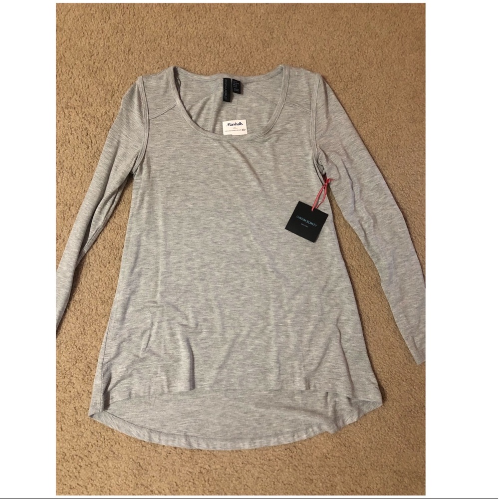 Cynthia Rowell grey long sleeve top XS